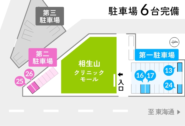 相生山クリニックモール駐車場マップ